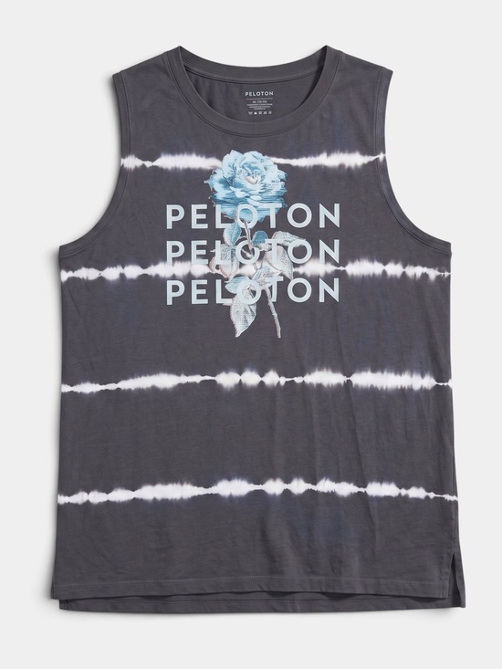 Peloton Tops - Peloton Women's Tie-Dye Floral Studio Side Slit Muscle Tank - Medium NWOT